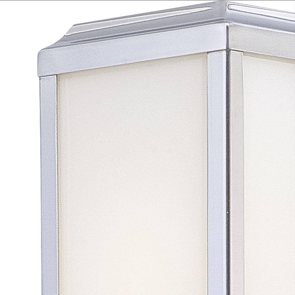 Daventry Polished Nickel 4-Light Bath Vanity with White Glass