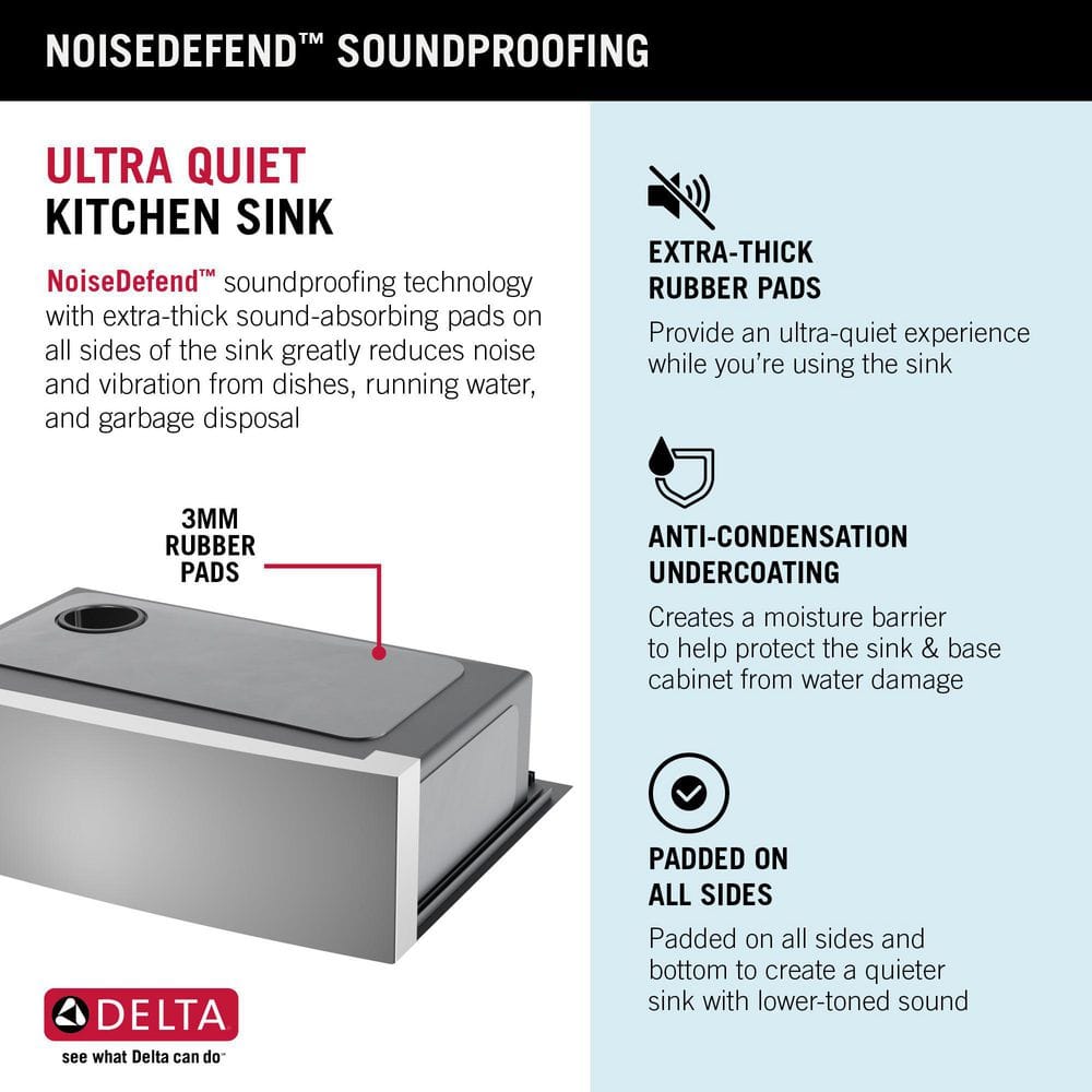 Delta 33-inch Stainless Steel Farmhouse Apron Front Single Bowl Sink