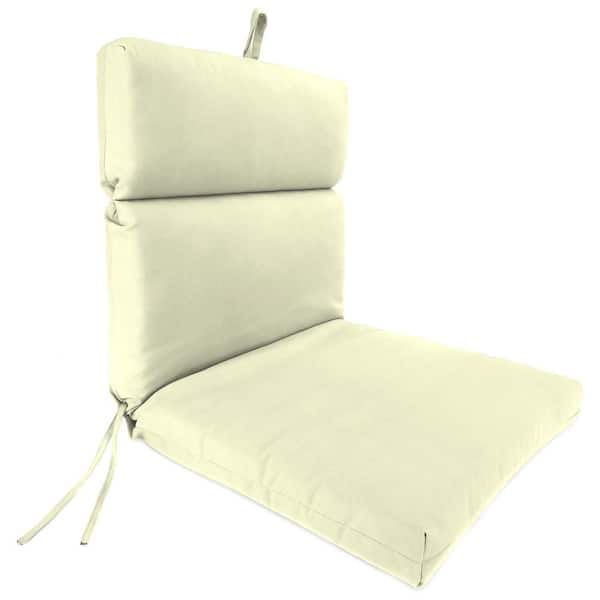 Jordan Manufacturing 44 in. L x 22 in. W x 4 in. T Rectangular Outdoor Dining Chair Cushion in Ivory Solid