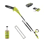 40V 10 in. Cordless Battery Pole Saw w/Extra  Chain, Biodegradable Bar & Chain Oil, 2.0 Ah Battery & Charger