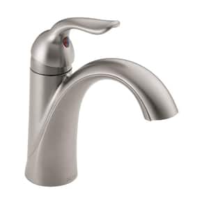 Lahara Single Hole Single-Handle Bathroom Faucet with Metal Drain Assembly in Stainless
