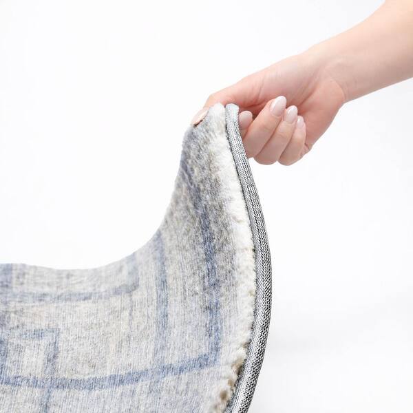 Dream Shag Premium Machine Washable Abstract ADS827 Sky 10 ft. x 14 ft. Area Rug
