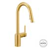 Align Brushed Gold 15.63 in. H Pull Down Sprayer Kitchen Faucet with 360° Spout Swivel and Power Boost