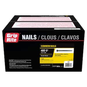 #4 x 5 in. 40-Penny Bright Steel Smooth Shank Common Nails (50 lb.-Pack)