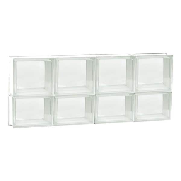 Clearly Secure 31 in. x 13.5 in. x 3.125 in. Frameless Non-Vented Clear Glass Block Window