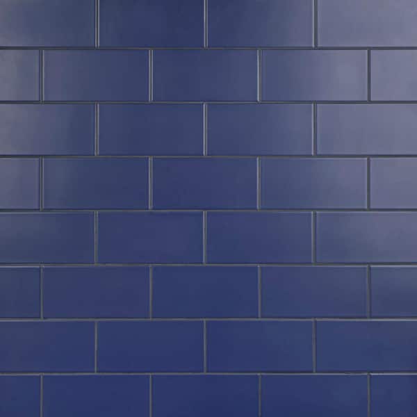 Merola Tile Projectos Royal Blue 3-7/8 in. x 7-3/4 in. Ceramic Floor and Wall Tile (11.0 sq. ft./Case)