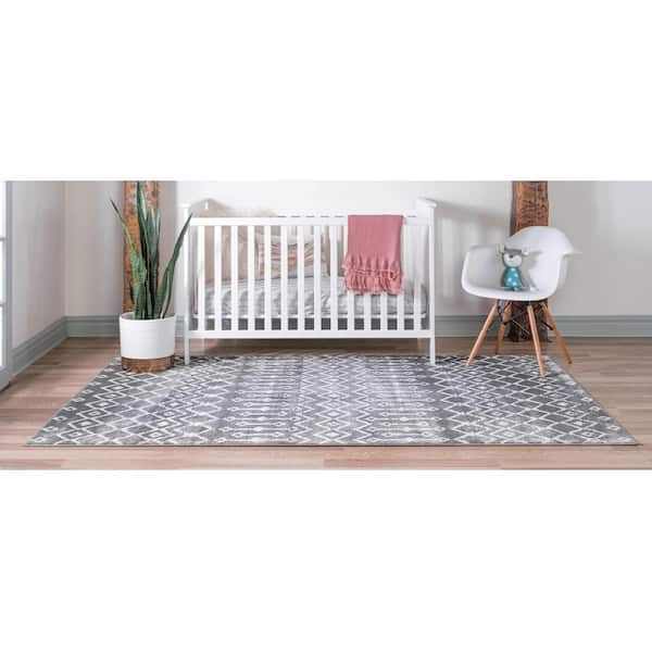 Moroccan Trellis Dark Gray 9 ft. 10 in. x 13 ft. Area Rug