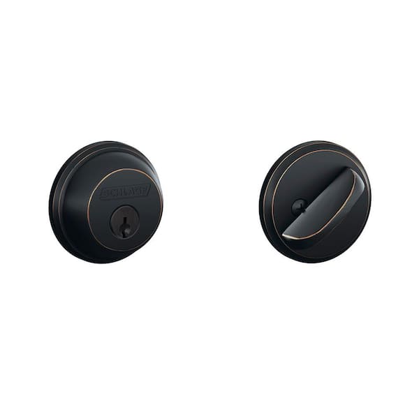 Schlage Aged Bronze Single Cylinder Deadbolt (2-Pack)