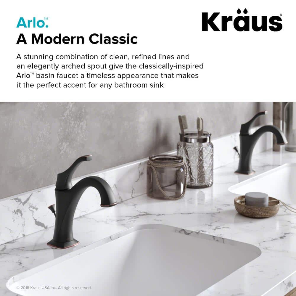 Arlo Oil Rubbed Bronze Single Handle Bathroom Faucet