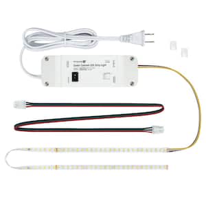CCT Tunable White 22 in. (1.8 ft. ) Hardwired/Plugin Under Cabinet Integrated LED Strip Light