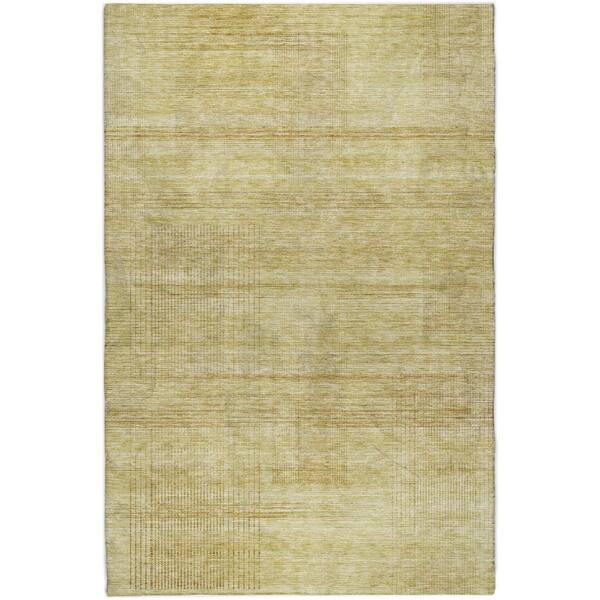 Dream Shag Premium Machine Washable Abstract ADS820 Gold 5 ft. x 7 ft. 6 in. Area Rug