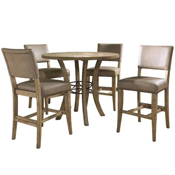 Hillsdale Furniture Charleston 5-Piece Counter Dining Set with Parson Chair