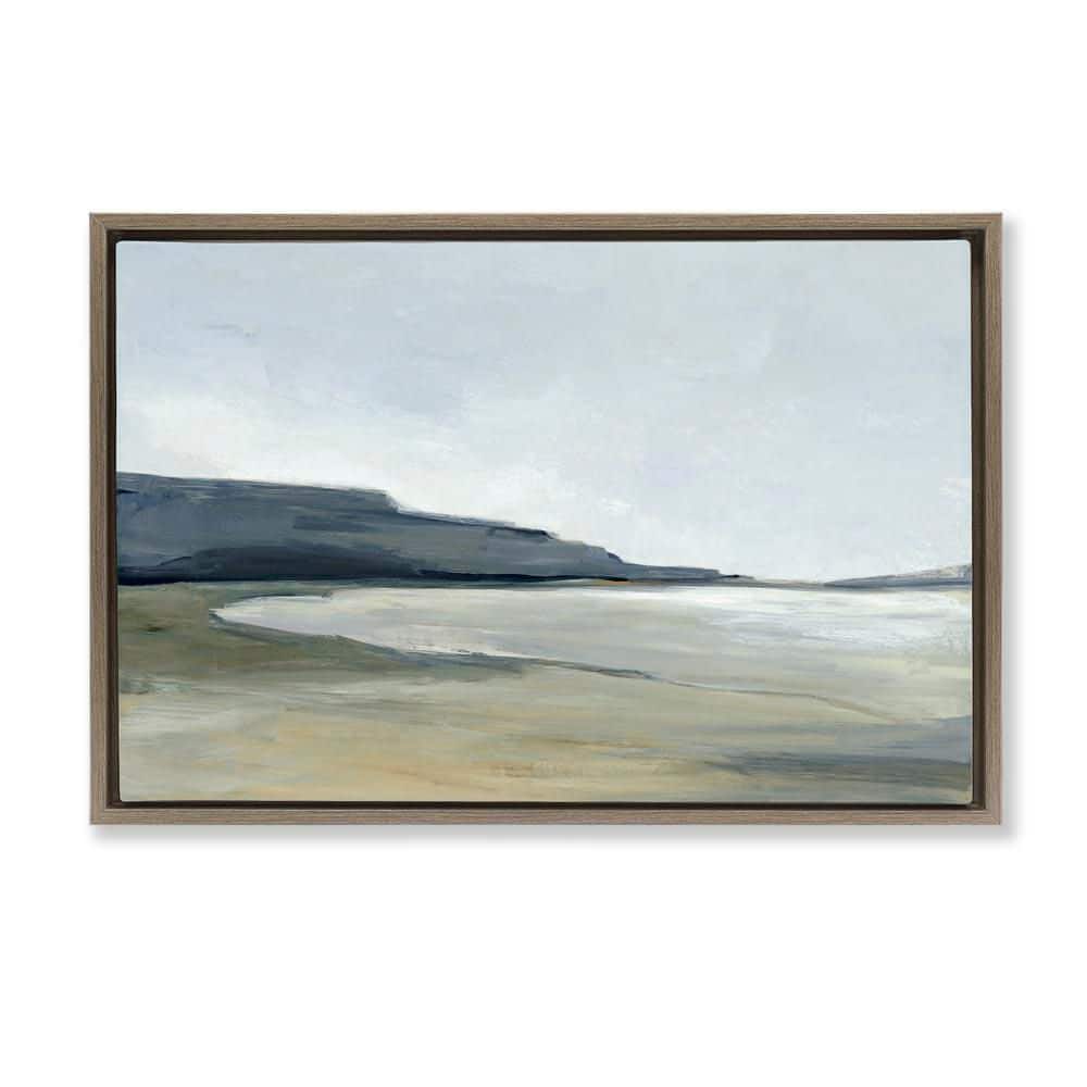 Muted Coastline Cliff by Hannah Dawson Brown Floater Frame Nature Graphic Art Print 17 in. x 25 in. price history on PriceWatchPro