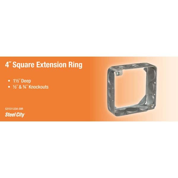 4 in. 21 cu. in. Square Box Extension Ring (531511234-20R)