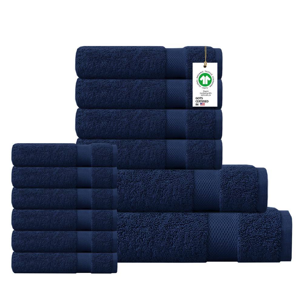 Delara Feather Touch Quick Dry Pack of 7 Insignia Blue Solid 650