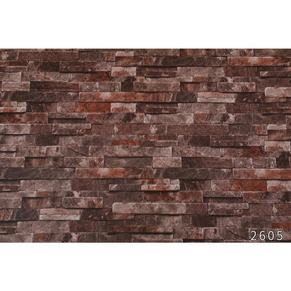 Slate Brown, Red Vinyl Strippable Roll (Covers 35.5 sq. ft.)