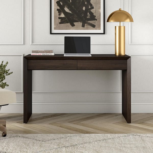 Pembroke 47.63 in. Alder Brown Writing Desk