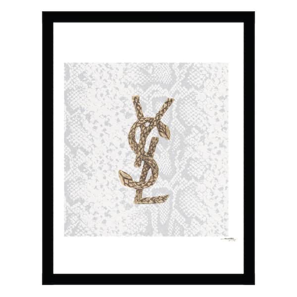 VENICE BEACH Collections Fashion Designer Snake Logo by Fairchild Paris 1-Piece Framed Graphic Print Abstract Poster Art Print 18 in. x 14 in.