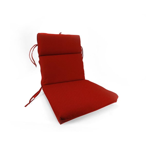 44 in. L x 21 in. W x 4 in. T Rectangular Outdoor Chair Cushion in Rave Cherry