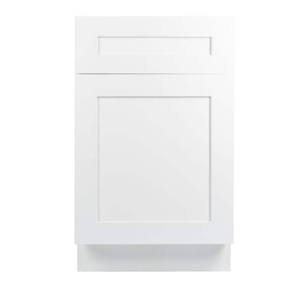 Unbranded Plywell Ready to Assemble 9x34.5x24 in. Shaker Base Cabinet with 1 Door and 1 Drawer in White