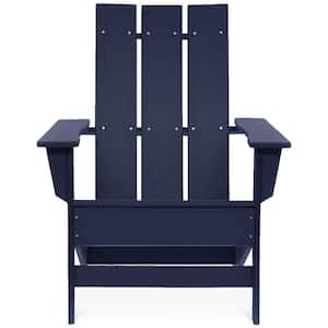 Aria Navy Recycled Plastic Modern Adirondack Chair