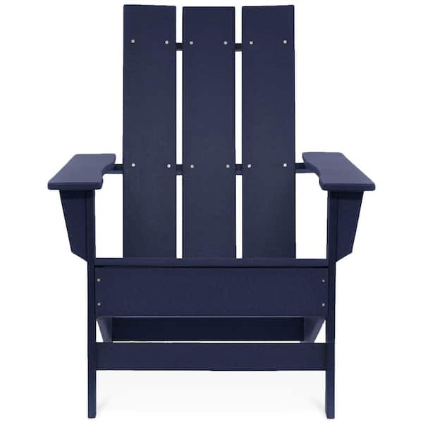 Aria Navy Recycled Plastic Modern Adirondack Chair