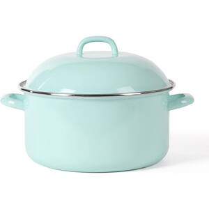 6.4 qt. Steel Scratch Resistant Dutch Oven in Blue with Lid