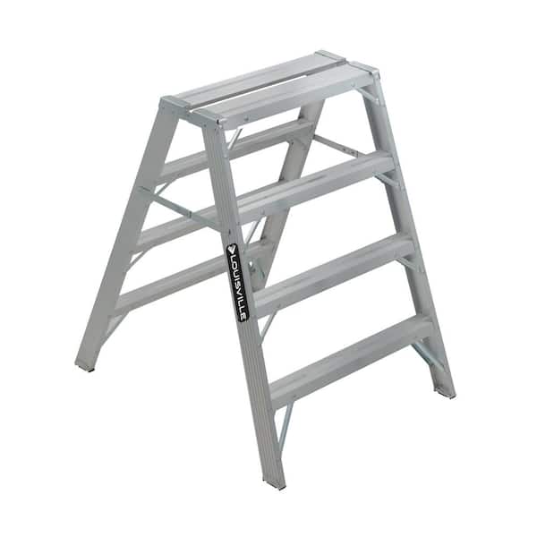 Louisville Ladder 4 ft. Aluminum Step Ladder with 300 lb. Load Capacity Type IA Duty Rating