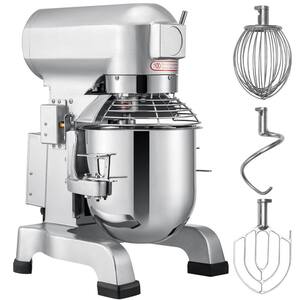30 Qt. Commercial Dough Mixer 3-Speeds Adjustable Mixer Silver Electric Stand with Stainless Steel for Restaurants