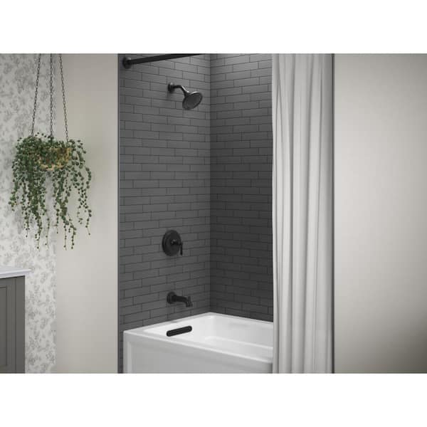 KOHLER ClearFlo Slotted Overflow Bath Drain, Matte Black K-7272-BL 