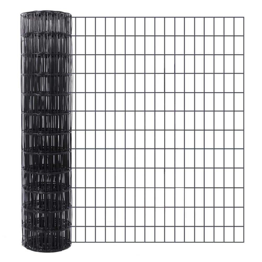 48 in. x 50 ft. 16-Gauge Black PVC Coated Welded Wire Fence for Garden Border Fencing Roll, Dog Fencing price history on PriceWatchPro