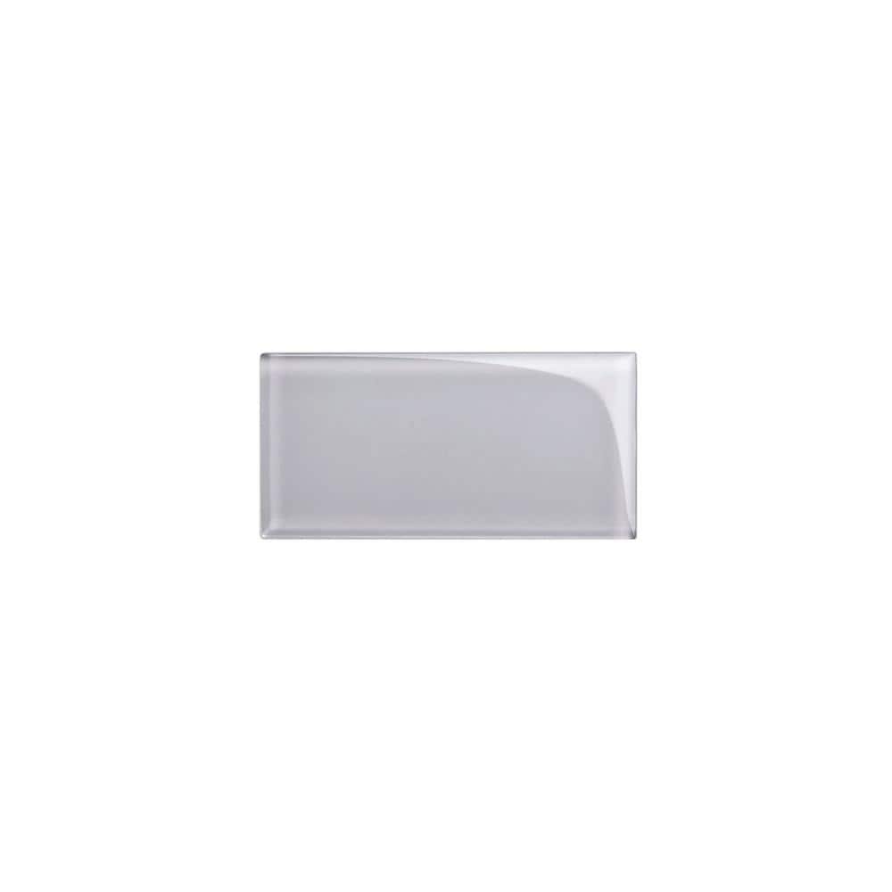 Lavender Gray 3 in. x 6 in. x 8mm Glass Wall Tile Sample (1-Tile - 0.125 sq. ft.) price history on PriceWatchPro