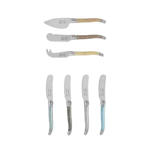 Laguiole Mother of Pearl Cheese Knife and Spreader Set (7-Piece)