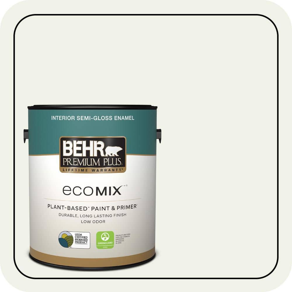 1 gal. #PPU18-07 Falling Snow Semi-Gloss Enamel EcoMix Plant-Based Interior Paint & Primer price history on PriceWatchPro