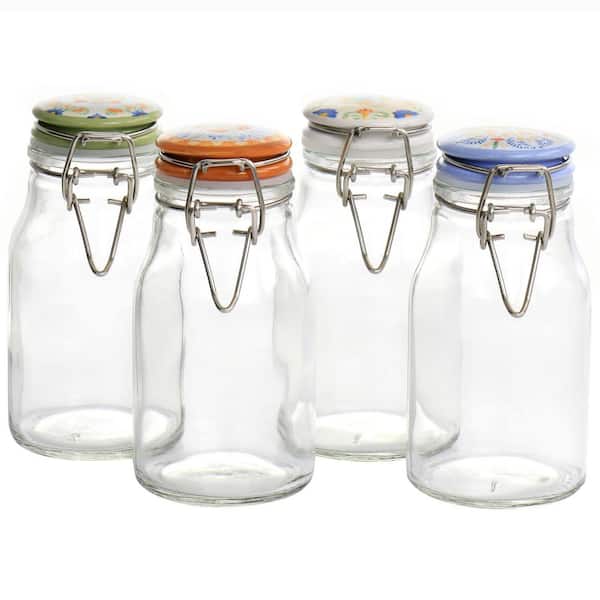 Laurie Gates California Designs Tierra 4-Piece Mini Glass Jar