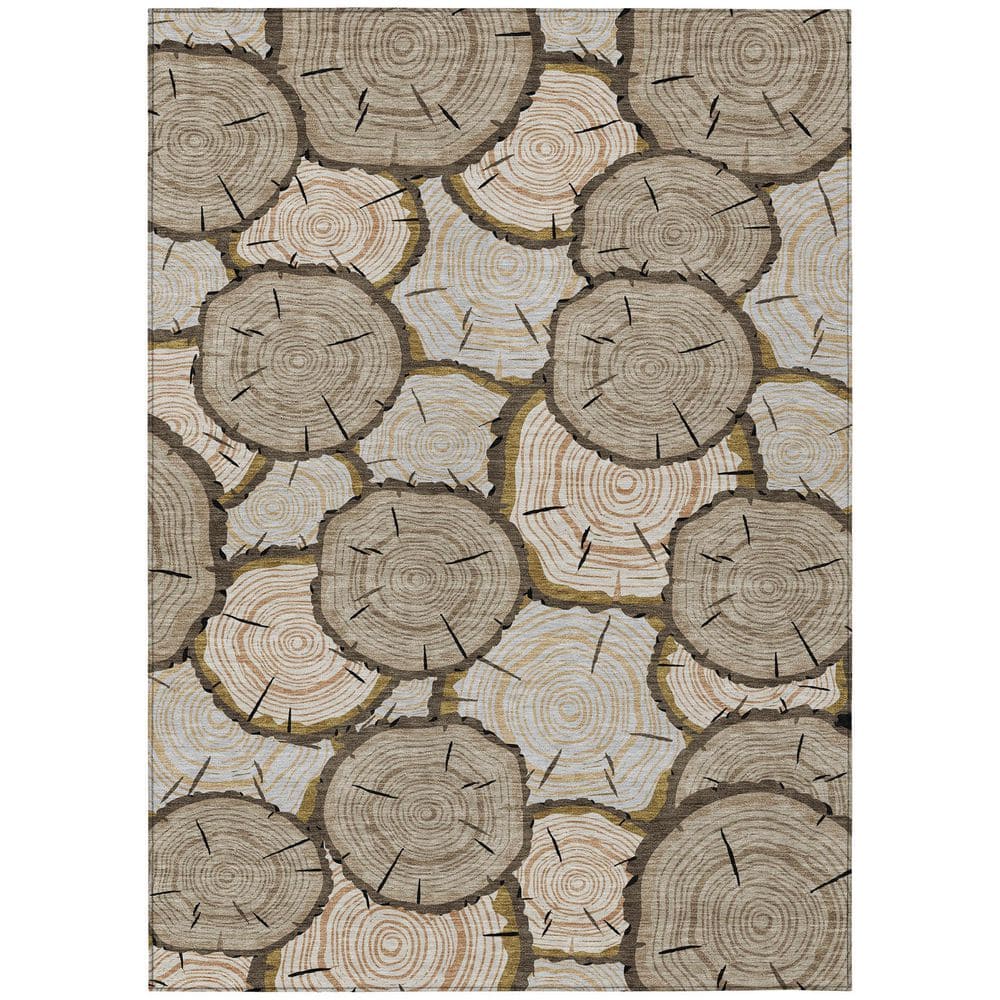 Chantille Machine Washable Indoor/Outdoor Abstract ACN2832 Khaki 8 ft. x 10 ft. Area Rug price history on PriceWatchPro