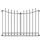 Beaumont 40.4 in. H x 53.7 in. W Black Steel Decorative Fence Gate (2-Pack)