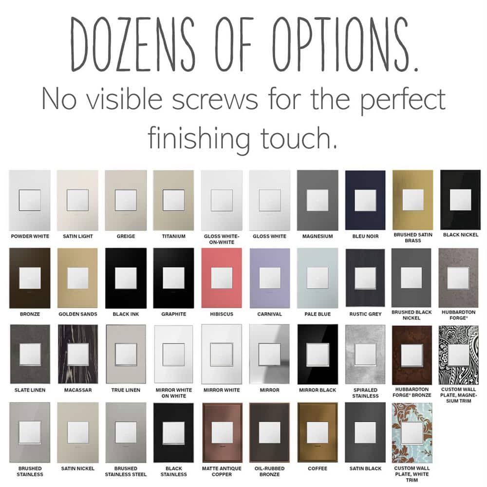 Gloss White 2-Gang Screwless Wall Plate