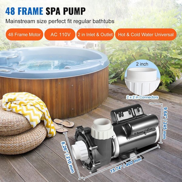 2-Speed SPA Pump 48-Frame, 1. 5HP/150GPM High Speed or 0. 46HP/70GPM Low Speed, 90° Rotational Interface 2025 Update