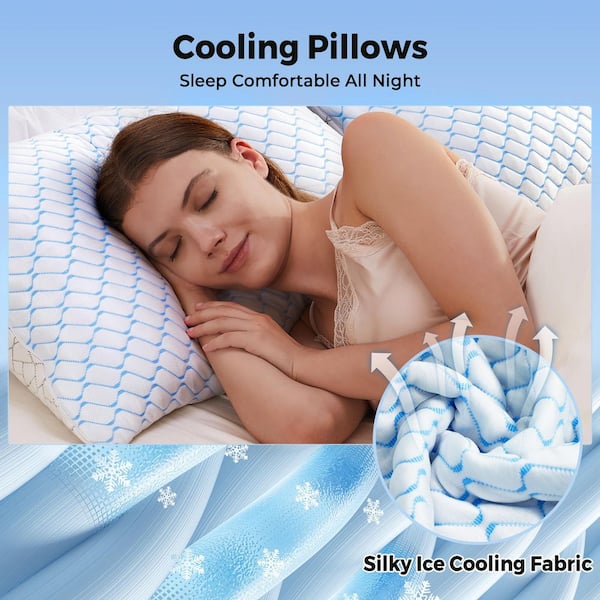 Bafode Cooling Memory Foam Queen Size Pillows Set of Bed Pillow