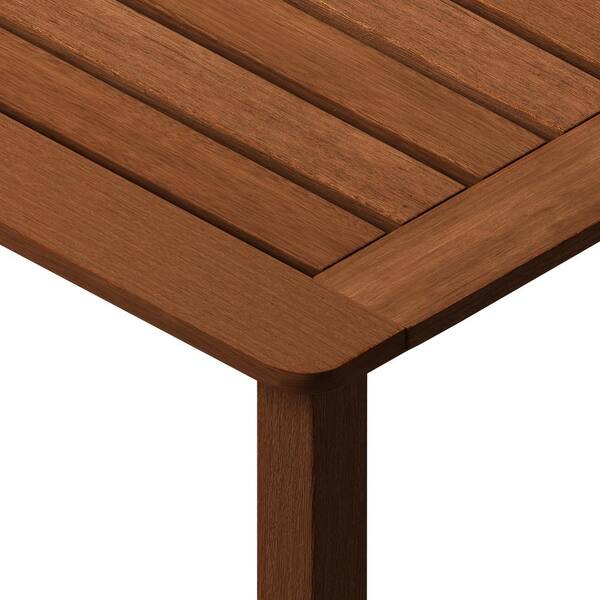 Furinno Tioman Hardwood Outdoor Dining Table Fg18070 The Home Depot Furinno Tioman Hardwood Outdoor Dining, Hardwood Patio Table