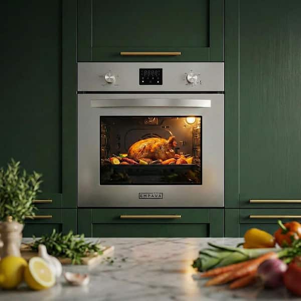 Empava 24 in. Single Gas Wall Oven with Convection in Stainless