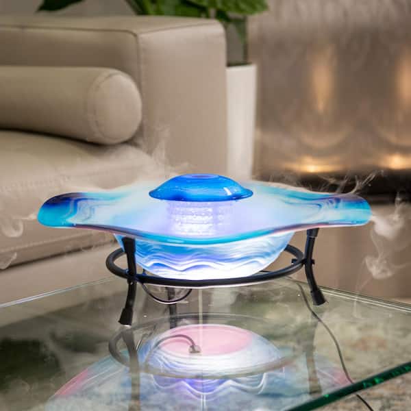 XBRAND 8 in. H Tabletop Mist Fountain with 12 Color-Changing XBRAND 8 in. H Tabletop Mist Fountain with 12 Color-Changing
