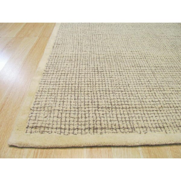 Ivory 8 ft. 9 in. x 11 ft. 9 in. Hand-Tufted Wool Transitional Timothy Rug Area Rug