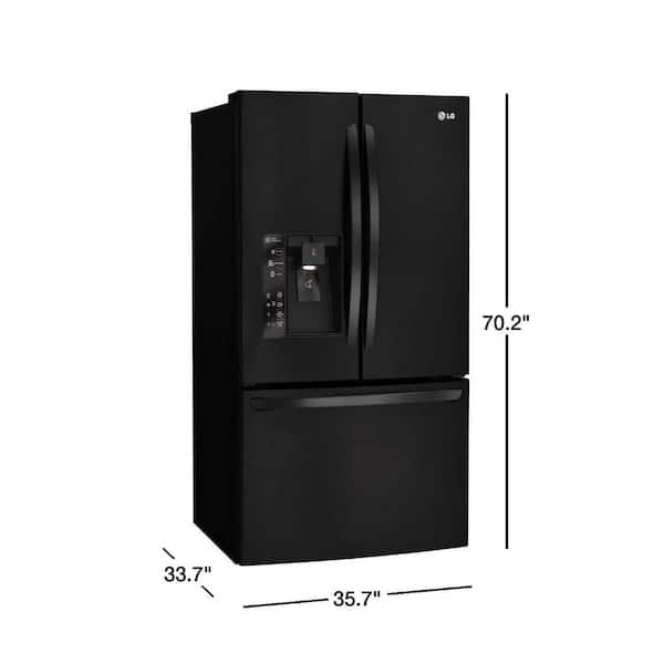 LG 28.8 cu. ft. French Door Refrigerator in Smooth Black with Dual