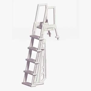 Heavy Duty In-Pool White Ladder for Above Ground Pools