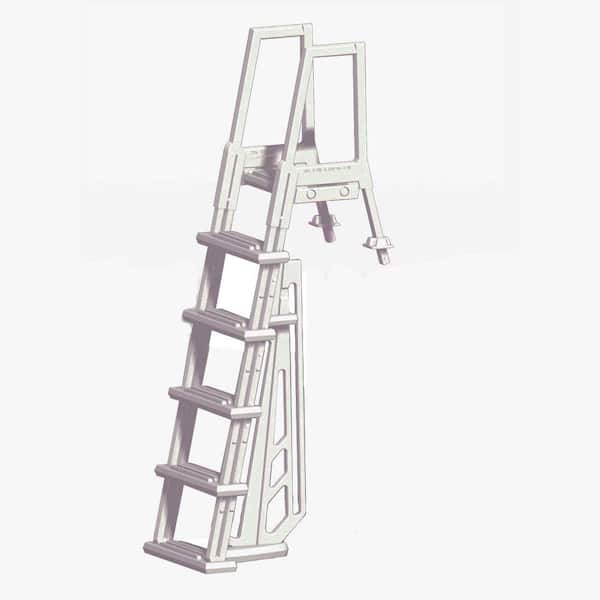 Blue Wave Heavy Duty In-Pool White Ladder for Above Ground Pools