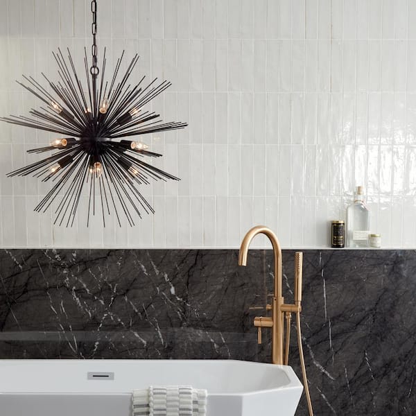 LuxeCraft Antique Pearl 2 in. x 9 in. Glossy Porcelain Wall Tile (543.40 sq. ft. /pallet)