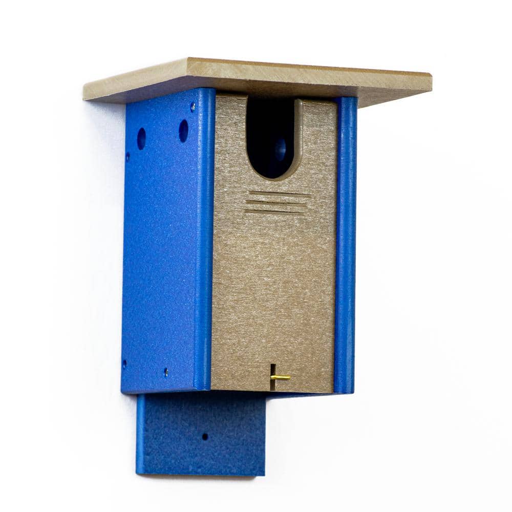 Outdoor Leisure Poly Resin Blue Bird House
