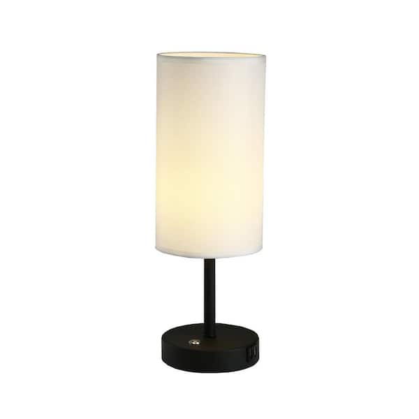 White Table Lamp With Usb Port 415902, White Bedside Lamps With Usb